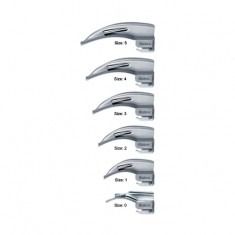 English Macintosh Fiber Optic Laryngoscope Blades.